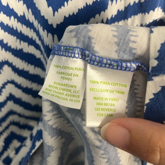 Lilly Pulitzer Rossmore Midi T-Shirt Dress Blue Stripe Zebron, Size small - Picture 7 of 10